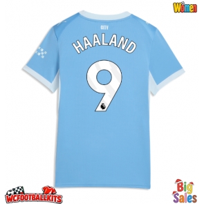 Manchester City Erling Haaland #9 Replica Home Stadium Shirt for Women 2026-27 Short Sleeve